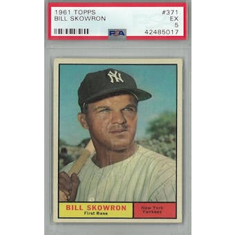 1961 Topps Baseball #371 Bill Skowron PSA 5 (EX) *5017 (Reed Buy)