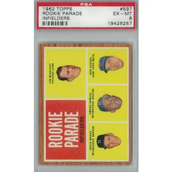 1962 Topps Baseball #597 Rookie Parade PSA 6 (EX-MT) *6257 (Reed Buy)
