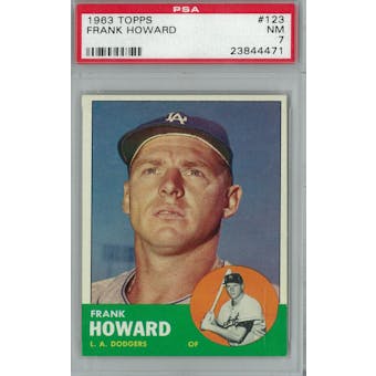 1963 Topps Baseball #123 Frank Howard PSA 7 (NM) *4471 (Reed Buy)