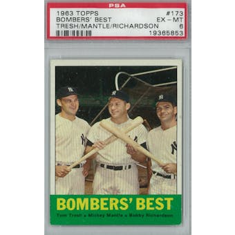 1963 Topps Baseball  #173 Bombers' Best PSA 6 (EX-MT) *5853 (Reed Buy)