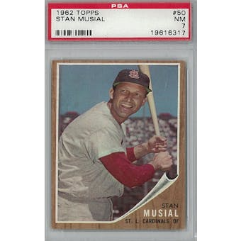 1962 Topps Baseball #50 Stan Musial PSA 7 (NM) *6317 (Reed Buy)