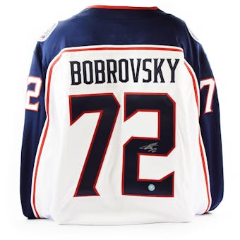 Sergei Bobrovsky Autographed Columbus Blue Jackets Fanatics Hockey Jersey (AJSW COA)