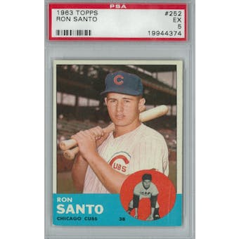 1963 Topps Baseball  #252 Ron Santo PSA 5 (EX) *4374 (Reed Buy)