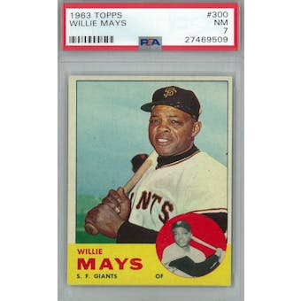 1963 Topps Baseball #300 Willie Mays PSA 7 (NM) *9509 (Reed Buy)