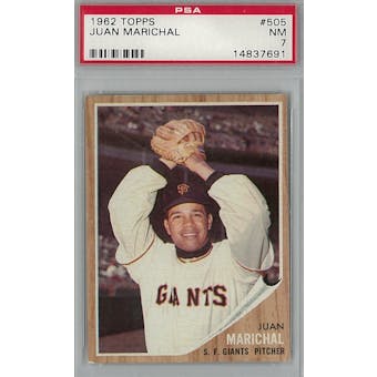 1962 Topps Baseball #505 Juan Marichal PSA 7 (NM) *7691 (Reed Buy)