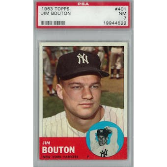 1963 Topps Baseball #401 Jim Bouton PSA 7 (NM) *4522 (Reed Buy)