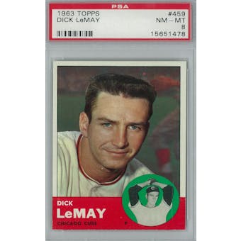 1963 Topps Baseball #459 Dick LeMay PSA 8 (NM-MT) *1478 (Reed Buy)