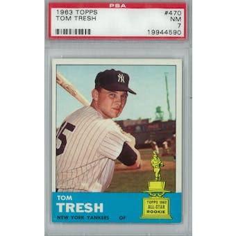 1963 Topps Baseball #470 Tom Tresh PSA 7 (NM) *4590 (Reed Buy)
