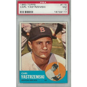 1963 Topps Baseball #115 Carl Yastrzemski PSA 7(NM) *9117 (Reed Buy)