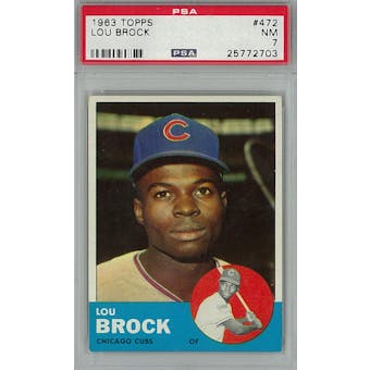 1963 Topps Baseball #472 Lou Brock PSA 7 (NM) *2703 (Reed Buy)