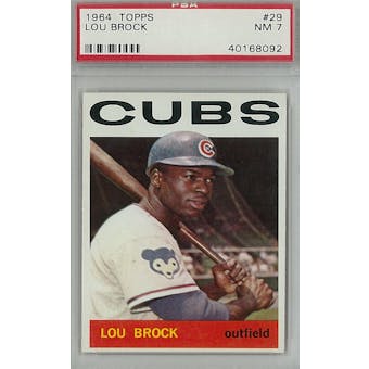 1964 Topps Baseball #29 Lou Brock PSA 7 (NM) *8092 (Reed Buy)