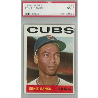 1964 Topps Baseball #55 Ernie Banks PSA 7 (NM) *3654 (Reed Buy)