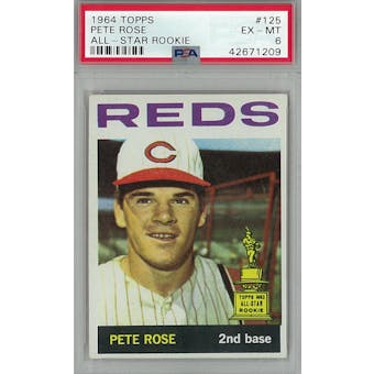 1964 Topps Baseball #125 Pete Rose PSA 6 (EX-MT) *1209 (Reed Buy)