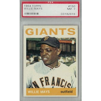1964 Topps Baseball #150 Willie Mays PSA 7 (NM) *2818 (Reed Buy)