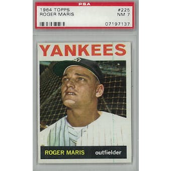 1964 Topps Baseball #225 Roger Maris PSA 7 (NM) *7137 (Reed Buy)