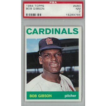 1964 Topps Baseball #460 Bob Gibson PSA 7 (NM) *9765 (Reed Buy)