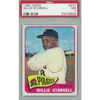 1965 Topps Baseball #377 Willie Stargell PSA 7 (NM) *6828 (Reed Buy)