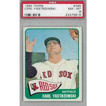1965 Topps Baseball #385 Carl Yastrzemski PSA 8 (NM-MT) *6816 (Reed Buy)