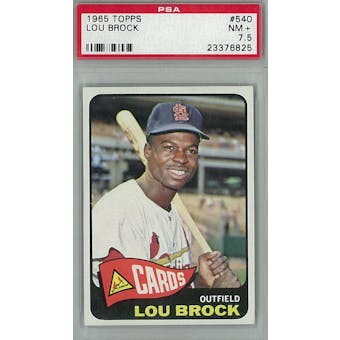 1965 Topps Baseball #540 Lou Brock PSA 7.5 (NM+) *6825 (Reed Buy)