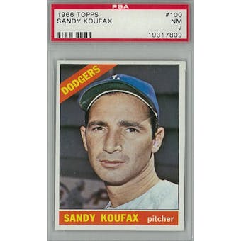 1966 Topps Baseball #100 Sandy Koufax PSA 7 (NM) *7809 (Reed Buy)