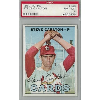 1967 Topps Baseball #146 Steve Carlton PSA 8 (NM-MT) *5836 (Reed Buy)
