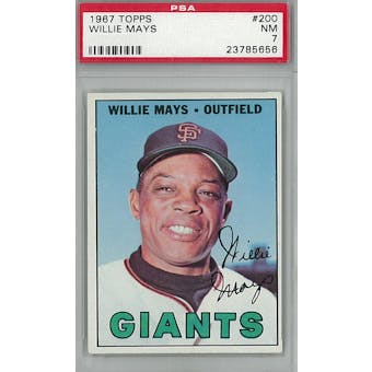1967 Topps Baseball #200 Willie Mays PSA 7 (NM) *5656 (Reed Buy)