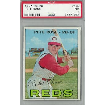 1967 Topps Baseball #430 Pete Rose PSA 7 (NM) *1851 (Reed Buy)