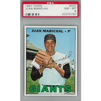 1967 Topps Baseball #500 Juan Marichal PSA 8 (NM-MT) *5760 (Reed Buy)