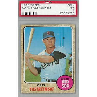 1968 Topps Baseball #250 Carl Yastrzemski PSA 7 (NM) *5795 (Reed Buy)