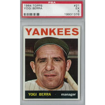 1964 Topps Baseball #21 Yogi Berra PSA 5 (EX) *1376 (Reed Buy)