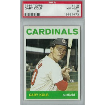 1964 Topps Baseball #119 Gary Kolb PSA 8 (NM-MT) *1473 (Reed Buy)