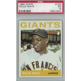 1964 Topps Baseball #150 Willie Mays PSA 5 (EX) *1504 (Reed Buy)