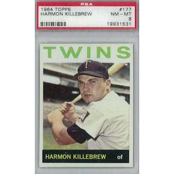 1964 Topps Baseball #177 Harmon Killebrew PSA 8 (NM-MT) *1531 (Reed Buy)