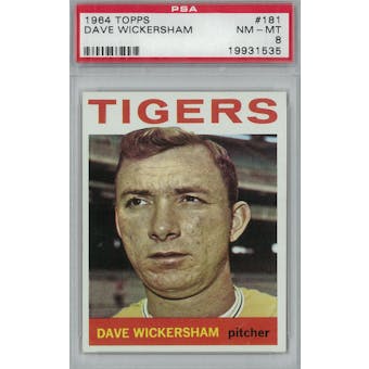 1964 Topps Baseball #181 Dave Wickersham PSA 8 (NM-MT) *1535 (Reed Buy)