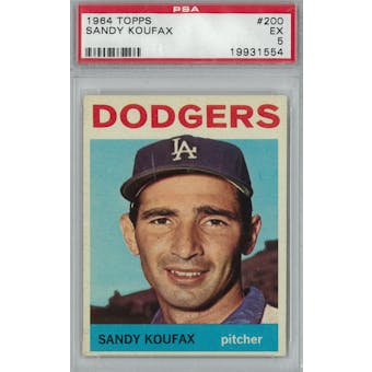 1964 Topps Baseball  #200 Sandy Koufax PSA 5 (EX) *1554 (Reed Buy)