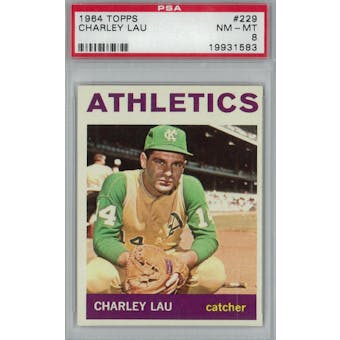 1964 Topps Baseball  #229 Charley Lau PSA 8 (NM-MT) *1583 (Reed Buy)