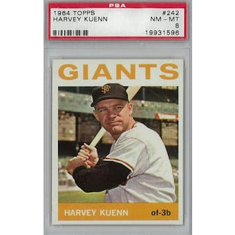 1964 Topps Baseball  #242 Harvey Kuenn PSA 8 (NM-MT) *1596 (Reed Buy)