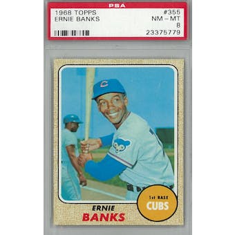 1968 Topps Baseball #355 Ernie Banks PSA 8 (NM-MT) *5779 (Reed Buy)
