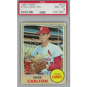 1968 Topps Baseball #408 Steve Carlton PSA 8 (NM-MT) *2641 (Reed Buy)