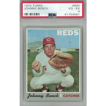 1970 Topps Baseball #660 Johnny Bench PSA 4 (VG-EX) *4561 (Reed Buy)
