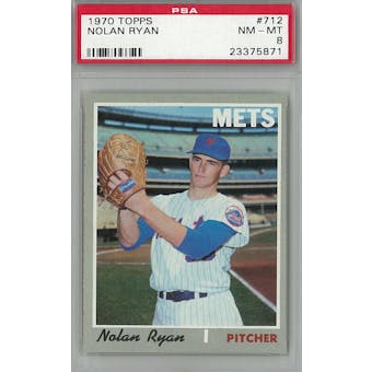 1970 Topps Baseball #712 Nolan Ryan PSA 8 (NM-MT) *5871 (Reed Buy)