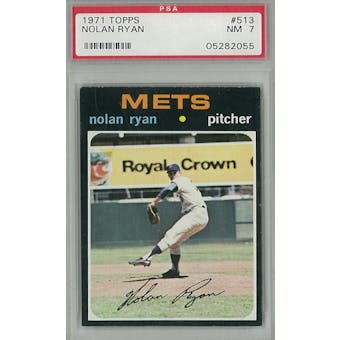 1971 Topps Baseball #513 Nolan Ryan PSA 7 (NM) *2055 (Reed Buy)