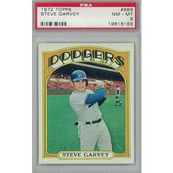 1972 Topps Baseball #686 Steve Garvey PSA 8 (NM-MT) *6188 (Reed Buy)