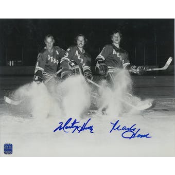 Marty & Mark Howe Autographed Houston Aeros 8x10 Photo (DACW COA)