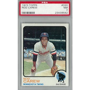 1973 Topps Baseball #330 Rod Carew PSA 7 (NM) *9582 (Reed Buy)