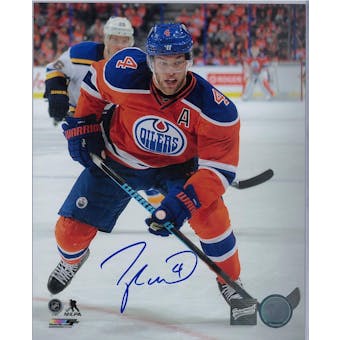 Taylor Hall Autographed Edmonton Oilers 8x10 Skate Photo (Frameworth COA)