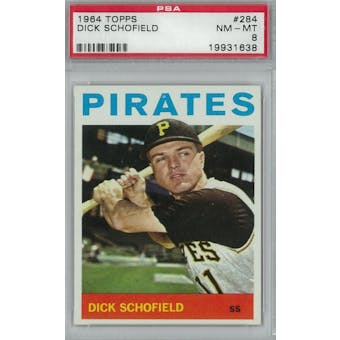 1964 Topps Baseball #284 Dick Schofield PSA 8 (NM-MT) *1638 (Reed Buy)