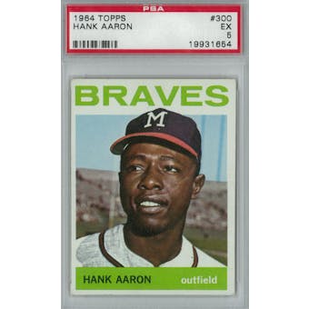 1964 Topps Baseball #300 Hank Aaron PSA 5 (EX) *1654 (Reed Buy)