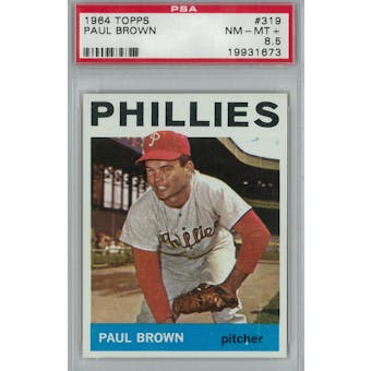 1964 Topps Baseball #319 Paul Brown PSA 8.5 (NM-MT+) *1673 (Reed Buy)