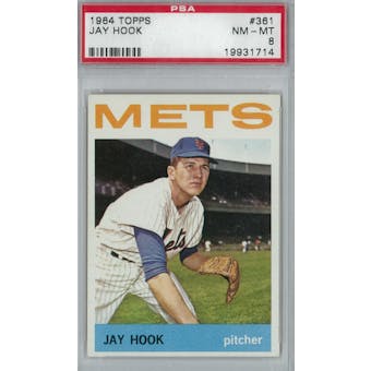 1964 Topps Baseball #361 Jay Hook PSA 8 (NM-MT) *1714 (Reed Buy)